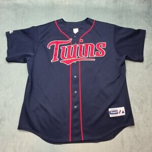 Vintage Majestic Minnesota Twins Jersey Doug Mientkiewicz XL Sewn On FLAWS